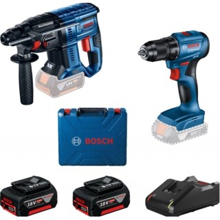 Акумулаторен перфоратор Bosch GBH 180-LI + Акумулаторен винтоверт Bosch GSR 180-LI + чанта